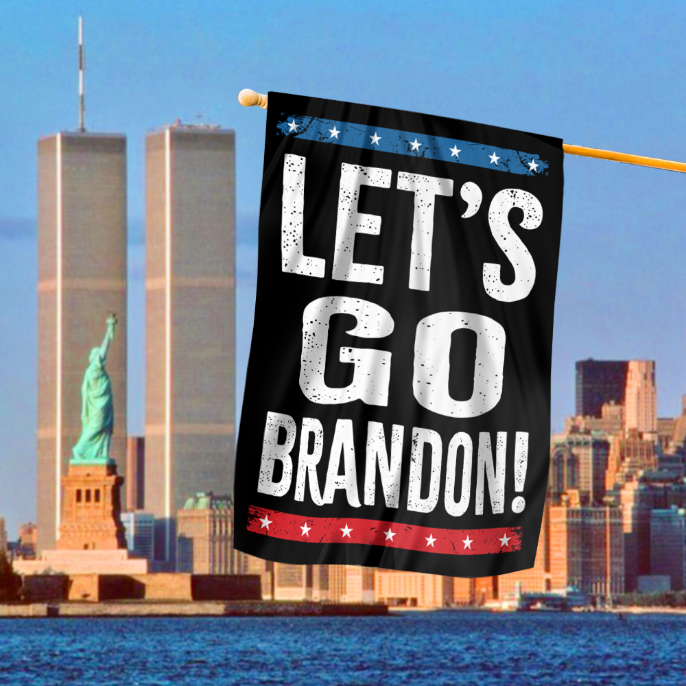Stars and Stripes - Let's Go Brandon House Flag
