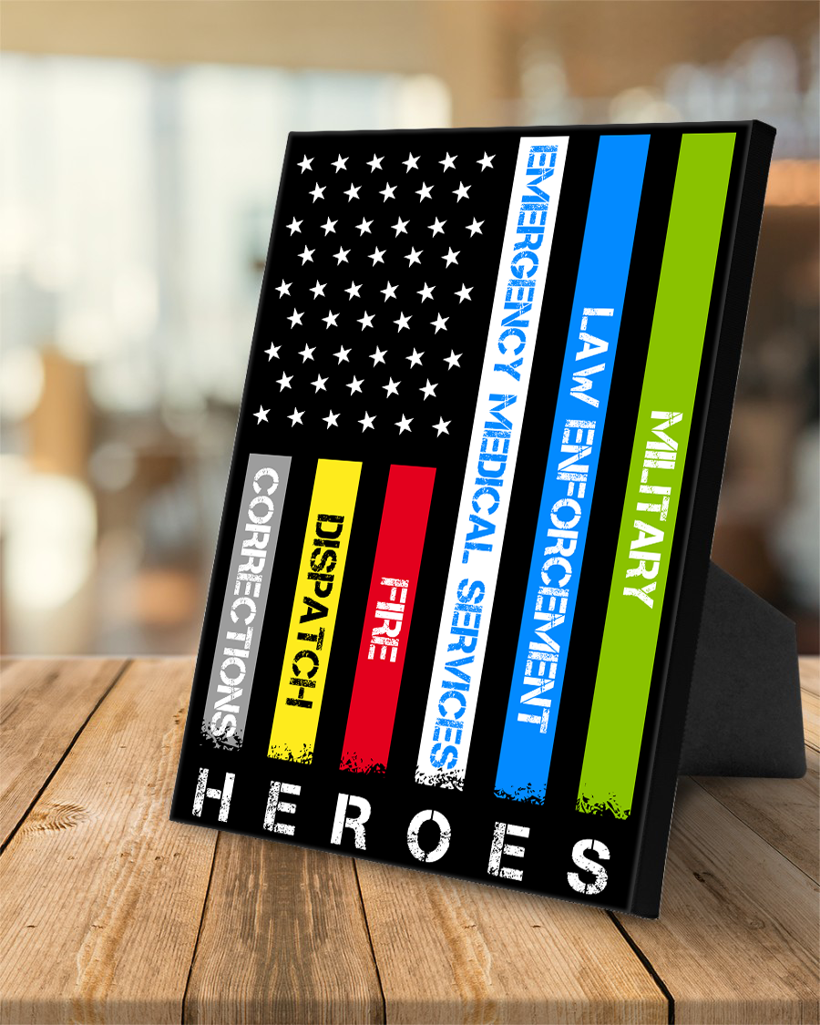 Heroes First Responder Deluxe Portrait Canvas 1.5in Frame