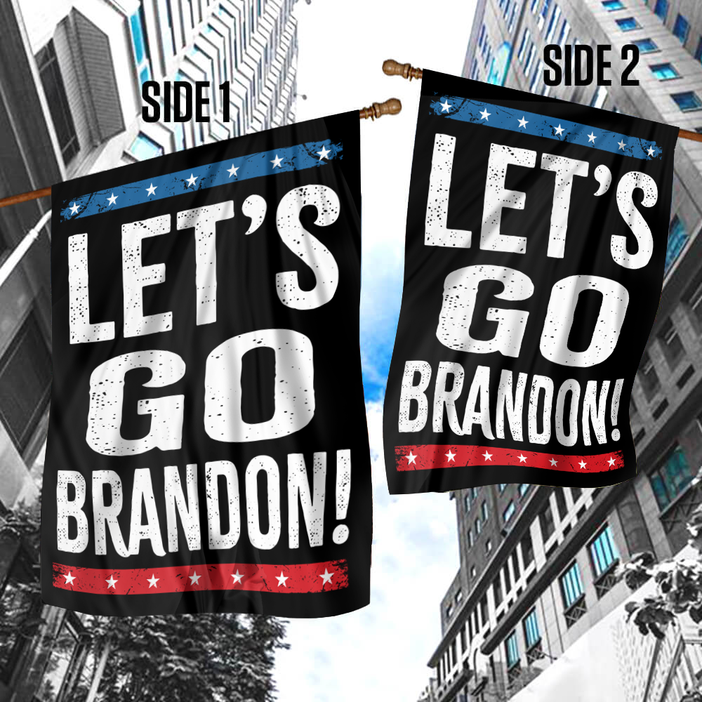 Stars and Stripes - Let's Go Brandon House Flag