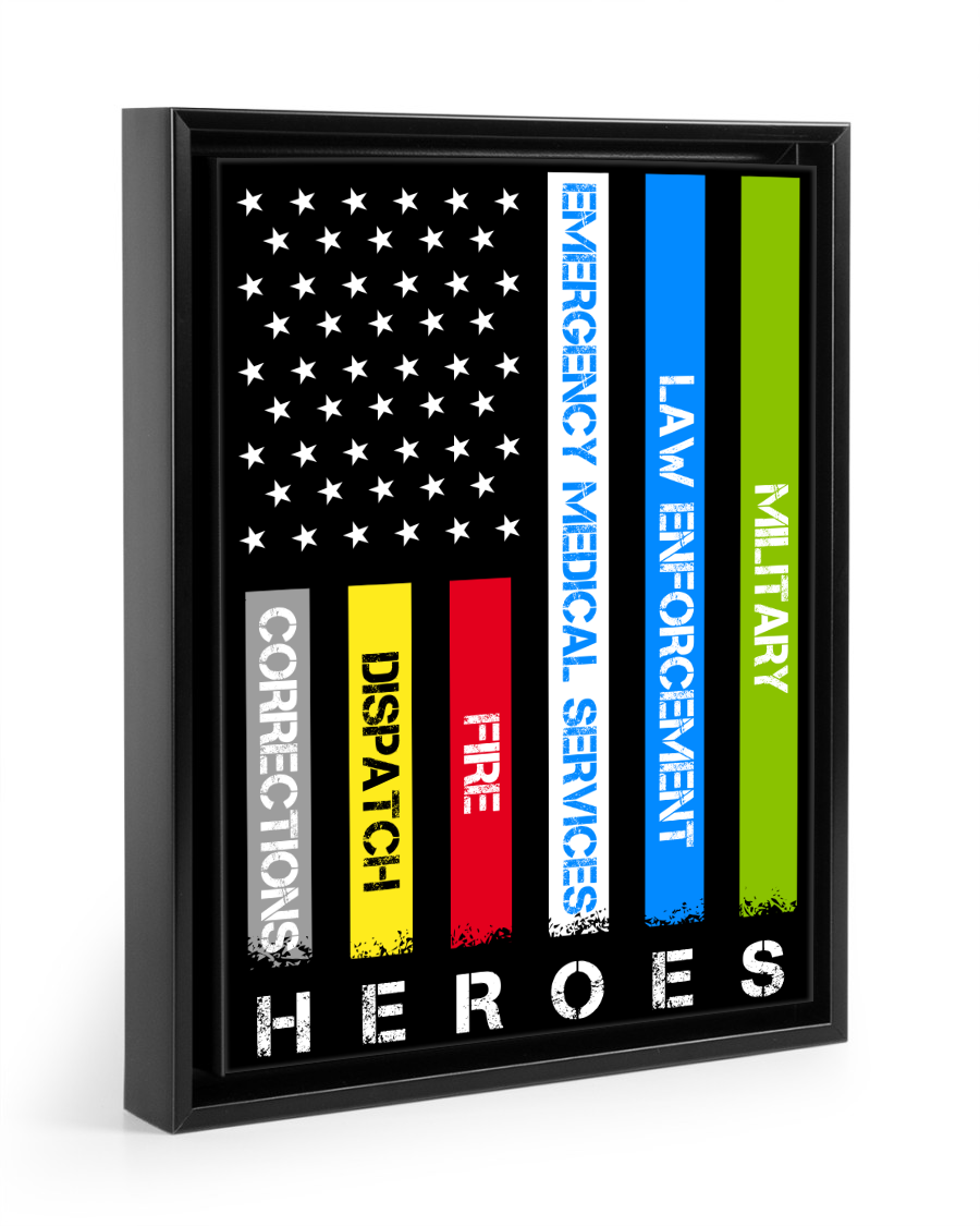 Heroes First Responder Deluxe Portrait Canvas 1.5in Frame