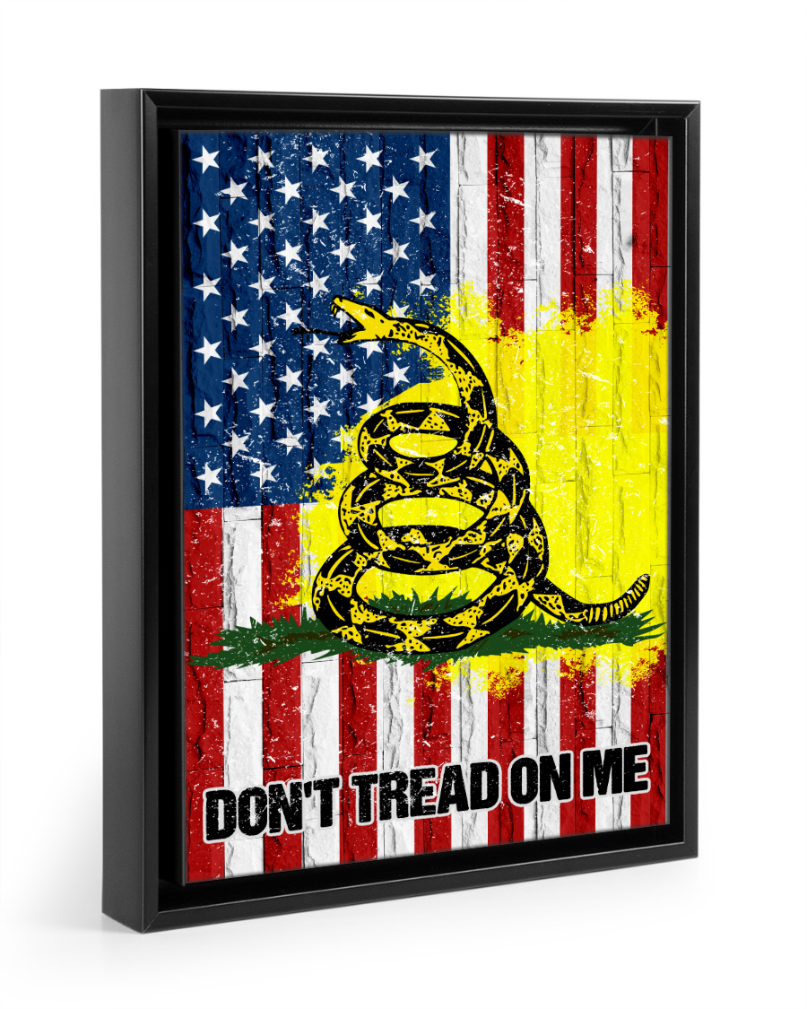 Don't Tread On Me USA Deluxe Portrait Canvas 1.5in Frame