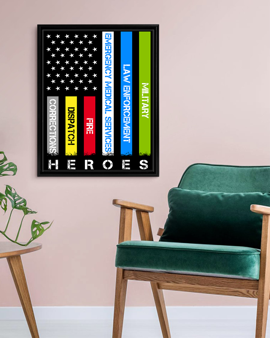 Heroes First Responder Deluxe Portrait Canvas 1.5in Frame