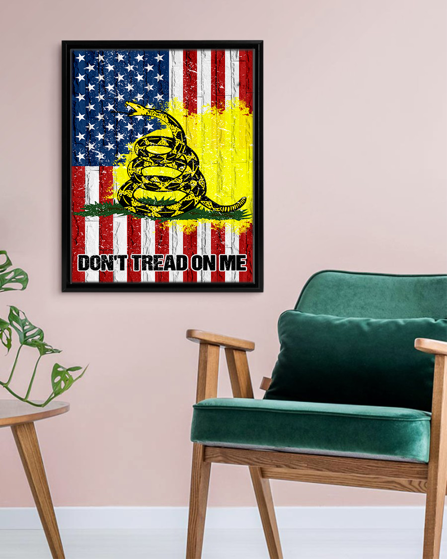 Don't Tread On Me USA Deluxe Portrait Canvas 1.5in Frame