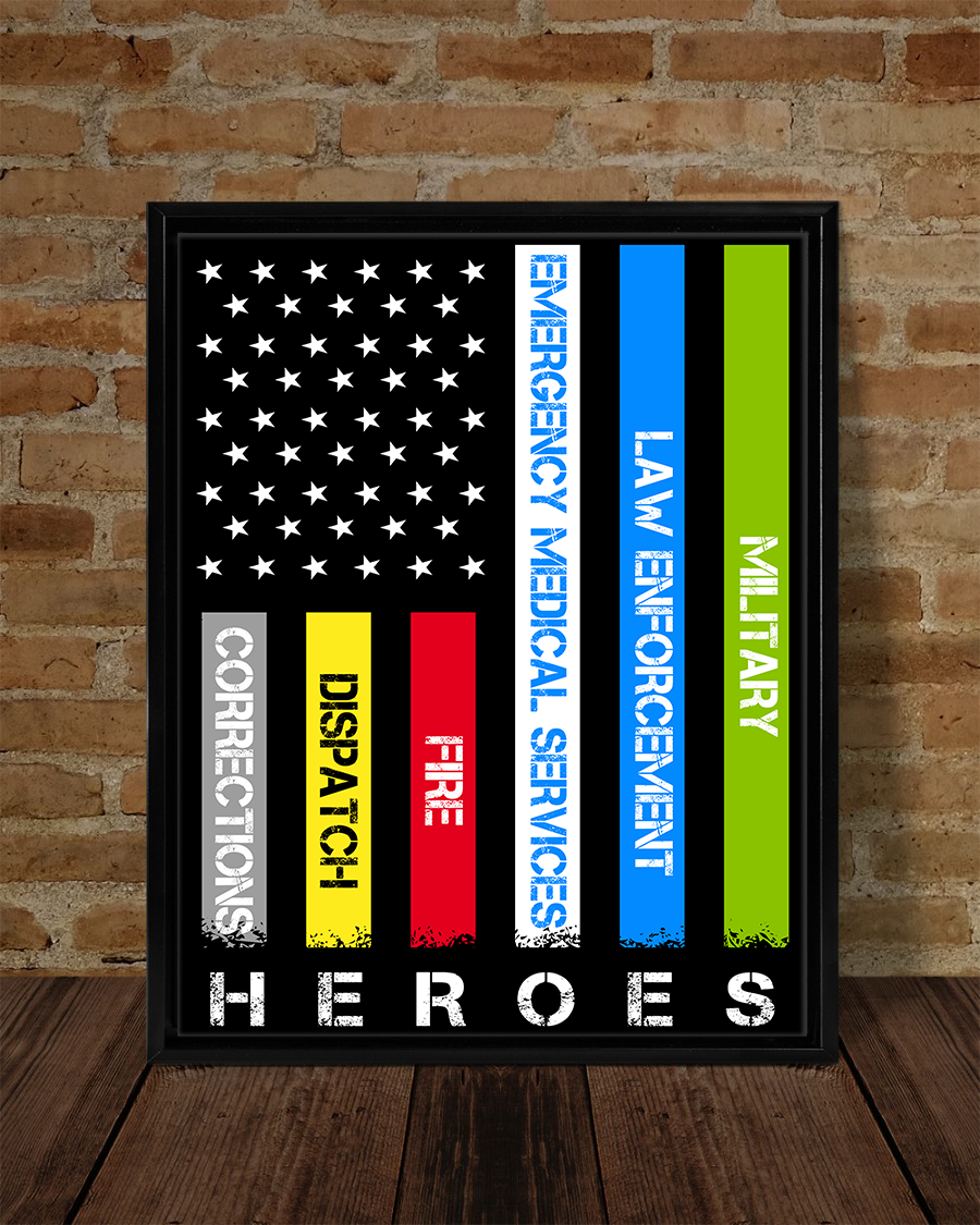 Heroes First Responder Deluxe Portrait Canvas 1.5in Frame