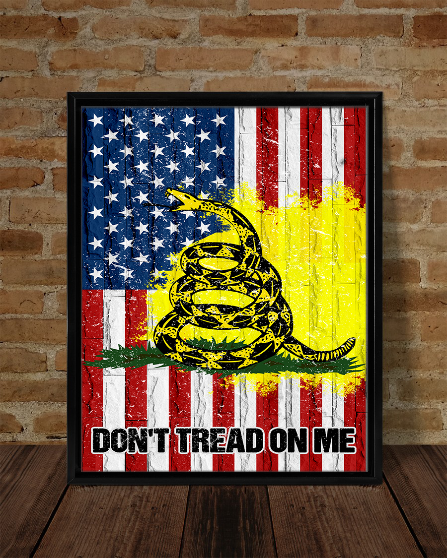 Don't Tread On Me USA Deluxe Portrait Canvas 1.5in Frame