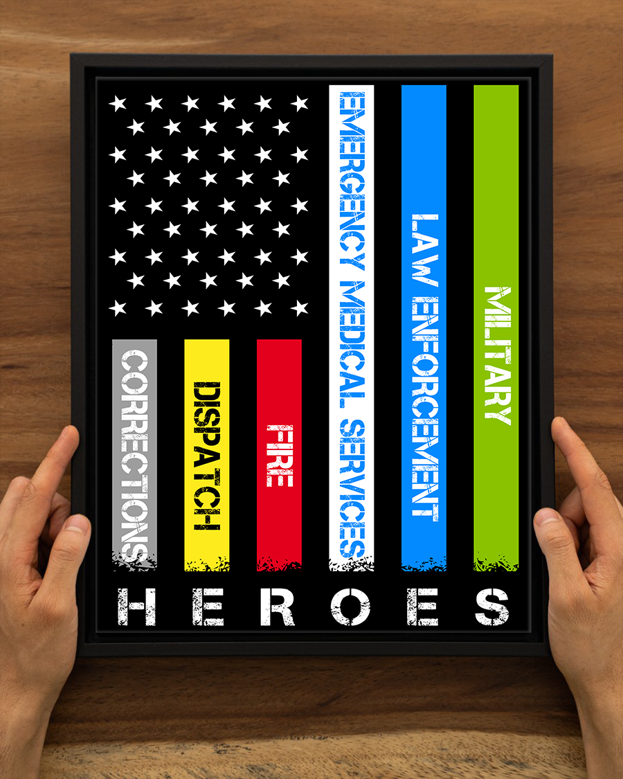 Heroes First Responder Deluxe Portrait Canvas 1.5in Frame