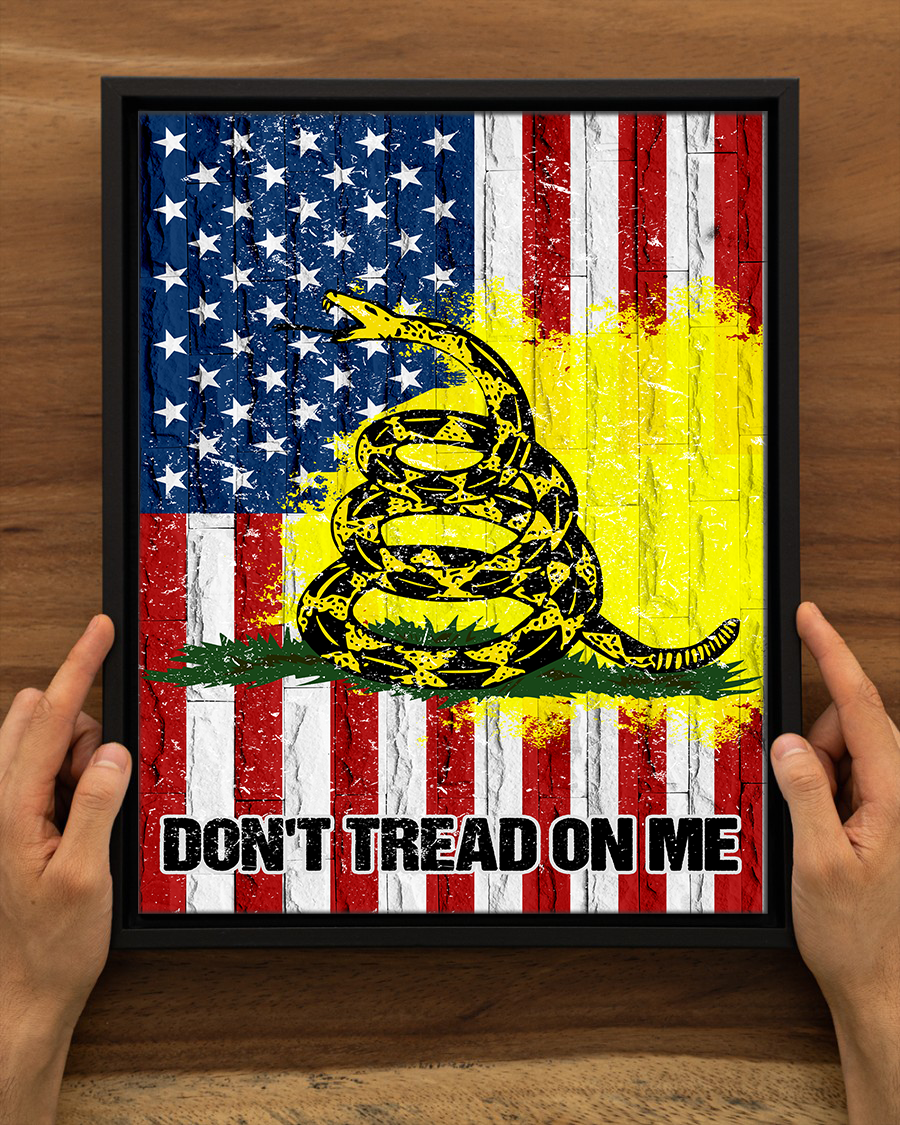 Don't Tread On Me USA Deluxe Portrait Canvas 1.5in Frame