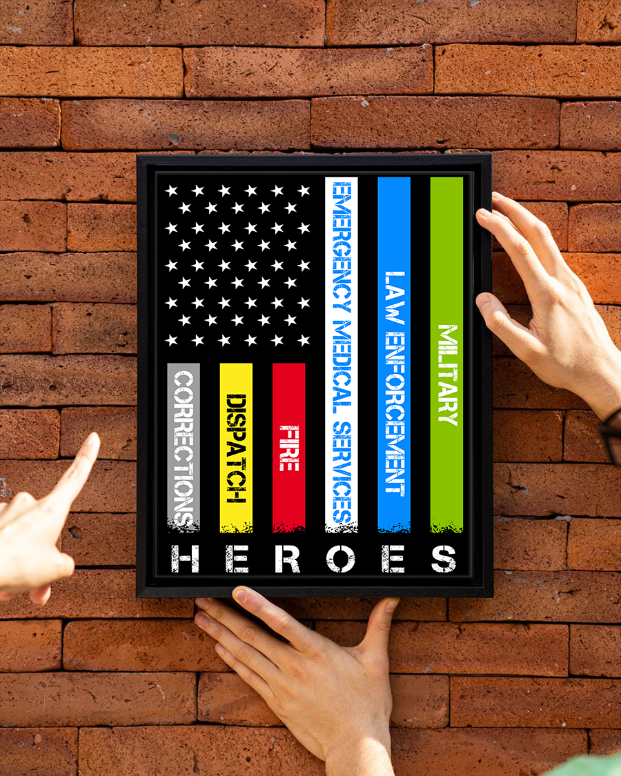 Heroes First Responder Deluxe Portrait Canvas 1.5in Frame