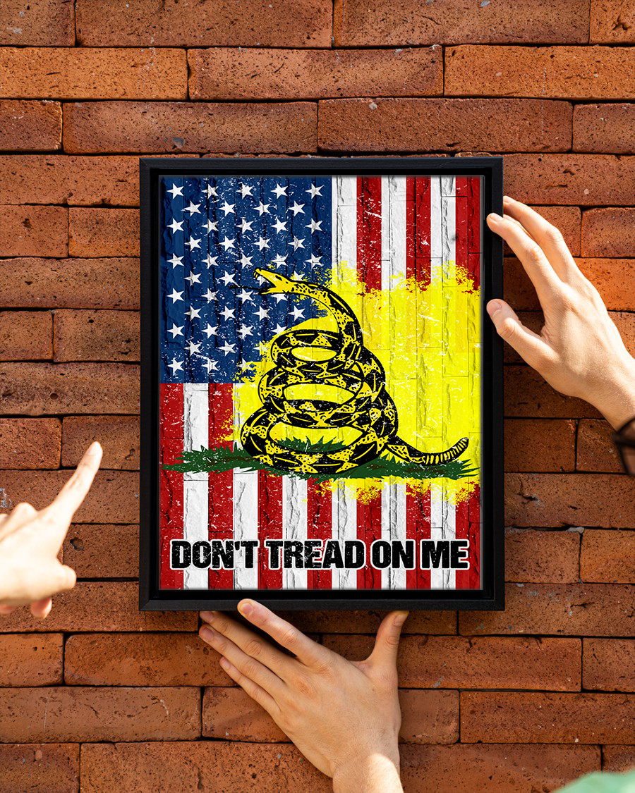 Don't Tread On Me USA Deluxe Portrait Canvas 1.5in Frame