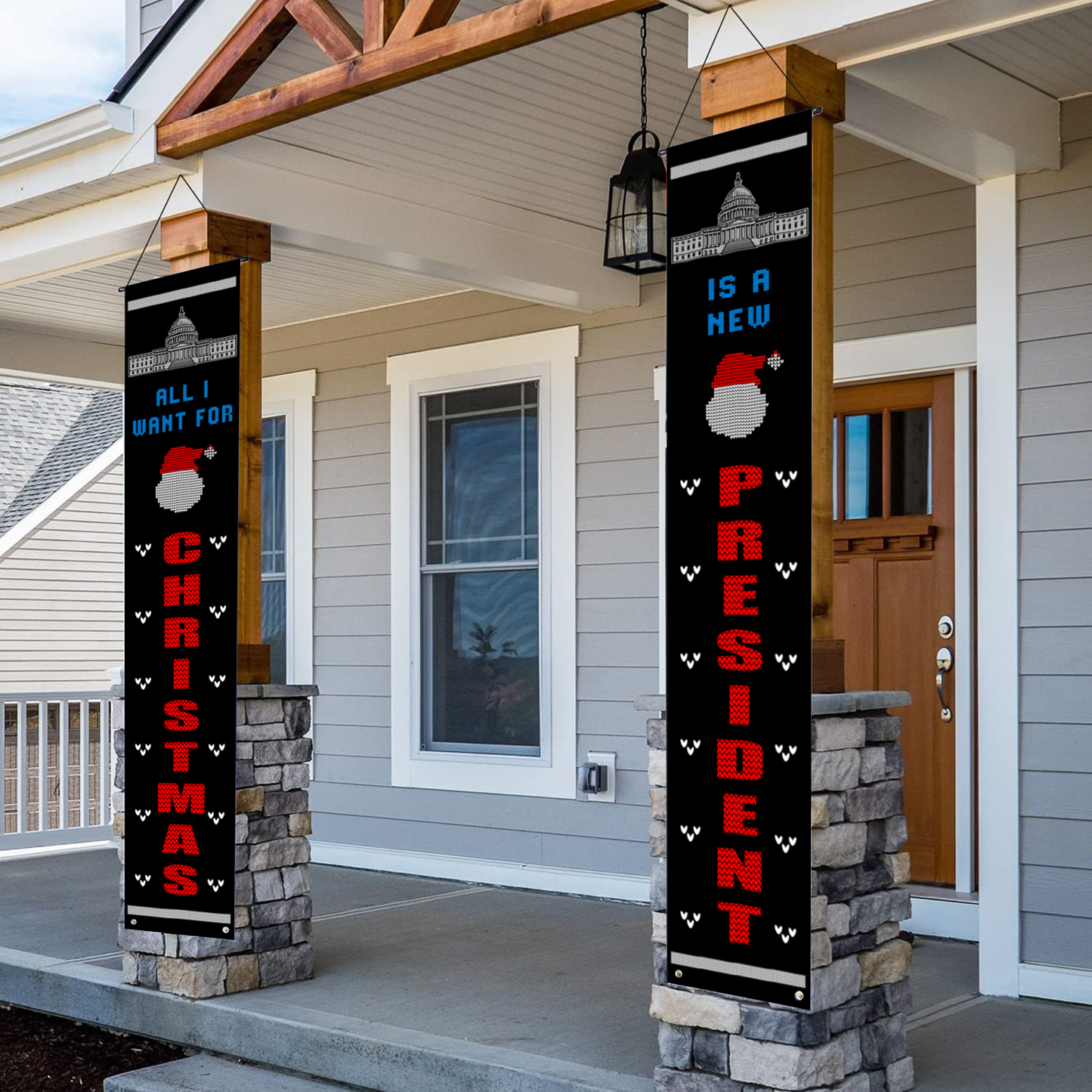 All I Want For Christmas Porch Yard Flag 2