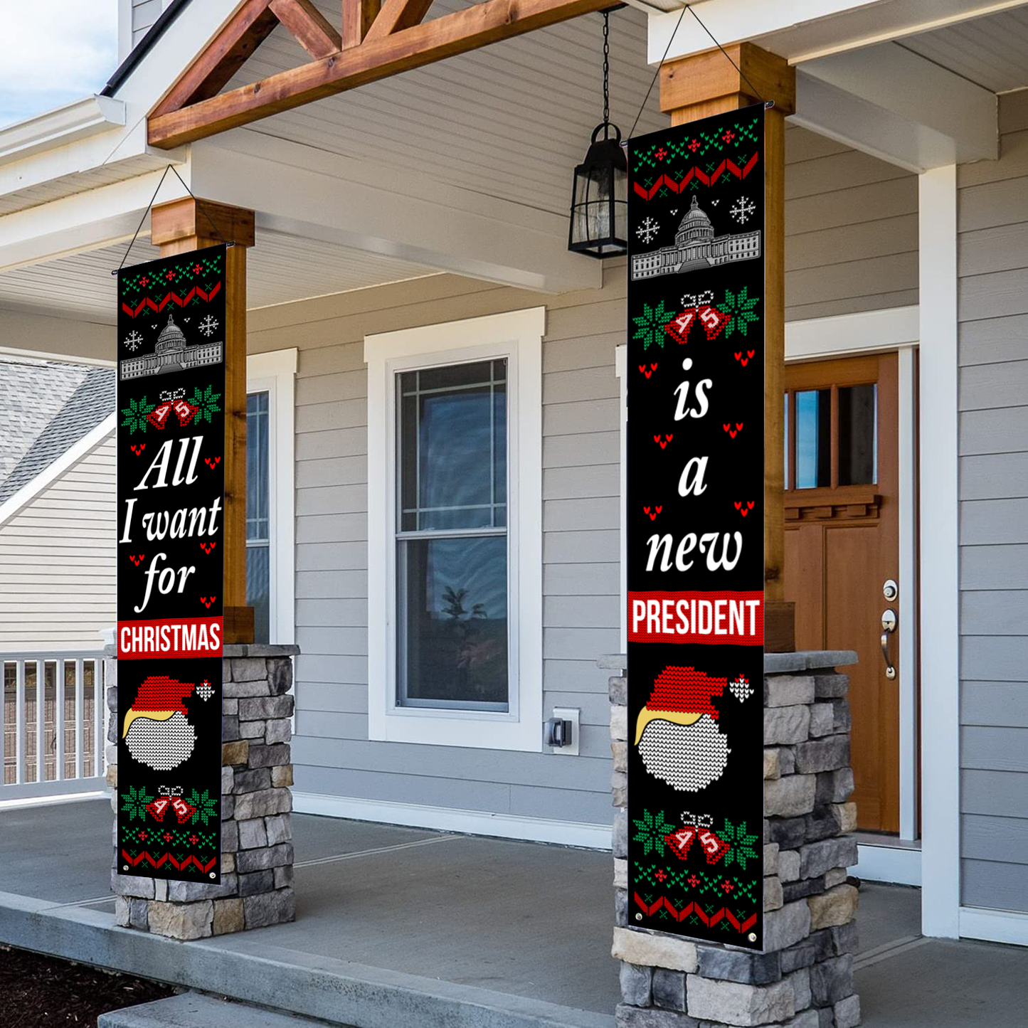 All I Want For Christmas Porch Yard Flag 1