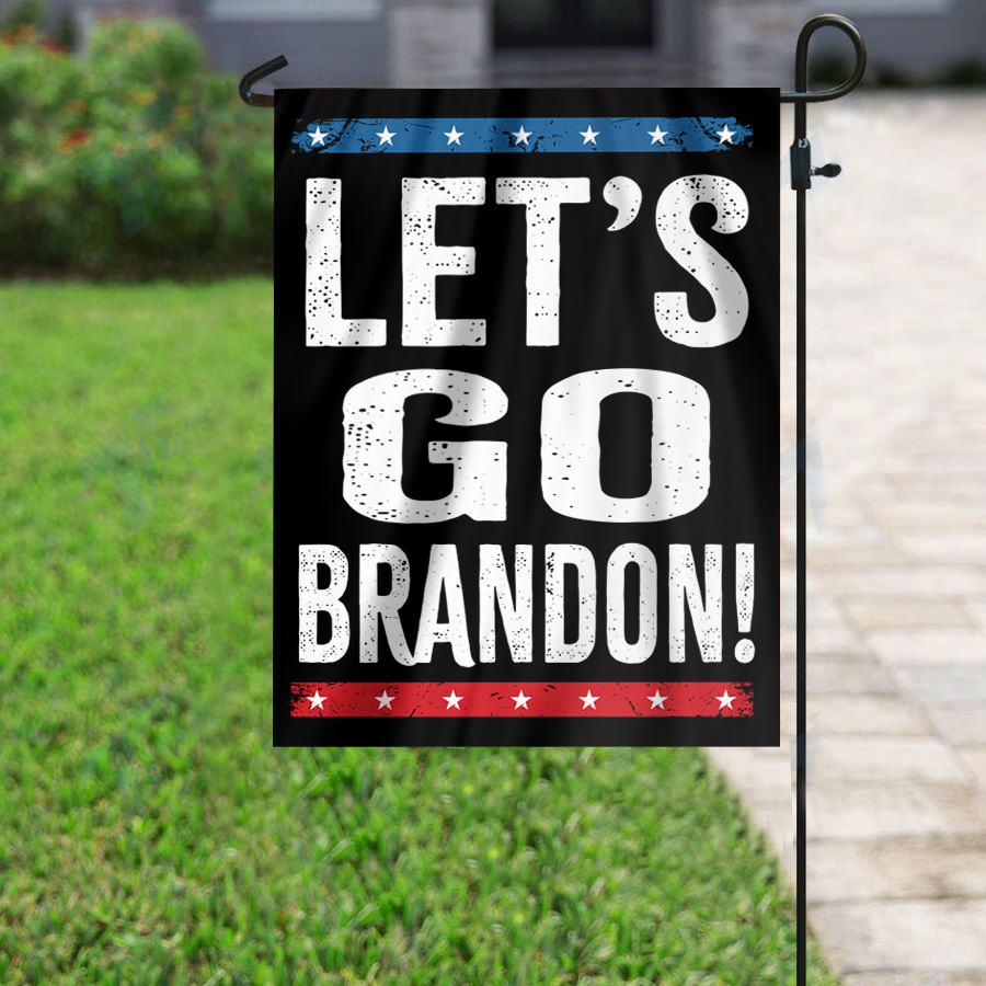 Stars and Stripes - Let's Go Brandon House Flag