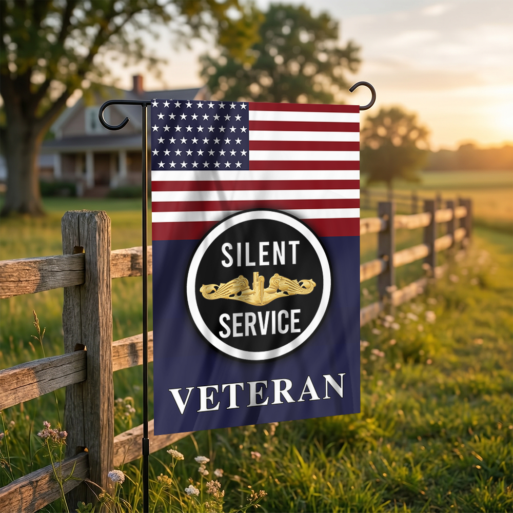 Silent Service Gold Garden Flag