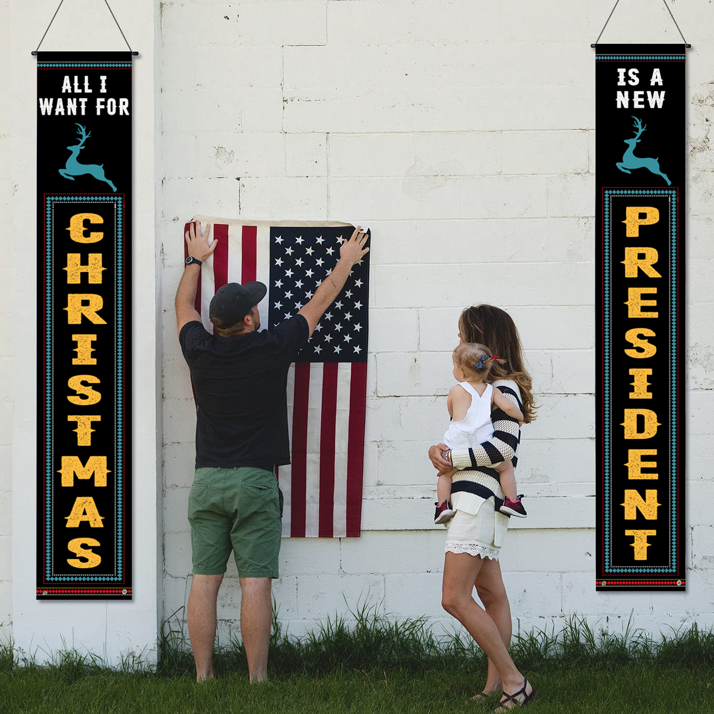 All I Want For Christmas Porch Yard Flag 3