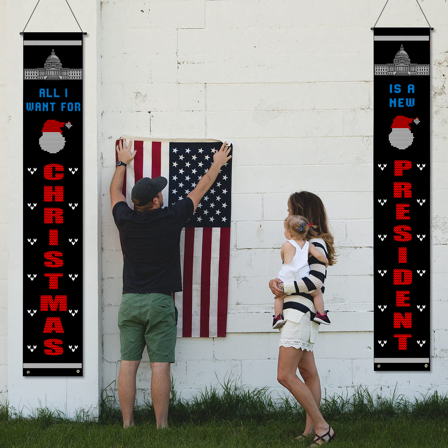All I Want For Christmas Porch Yard Flag 2