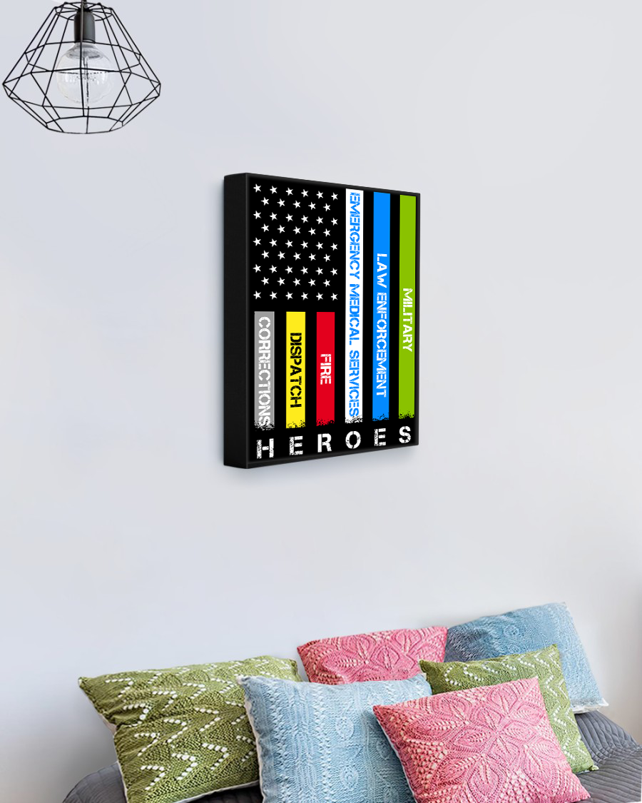 Heroes First Responder Deluxe Portrait Canvas 1.5in Frame