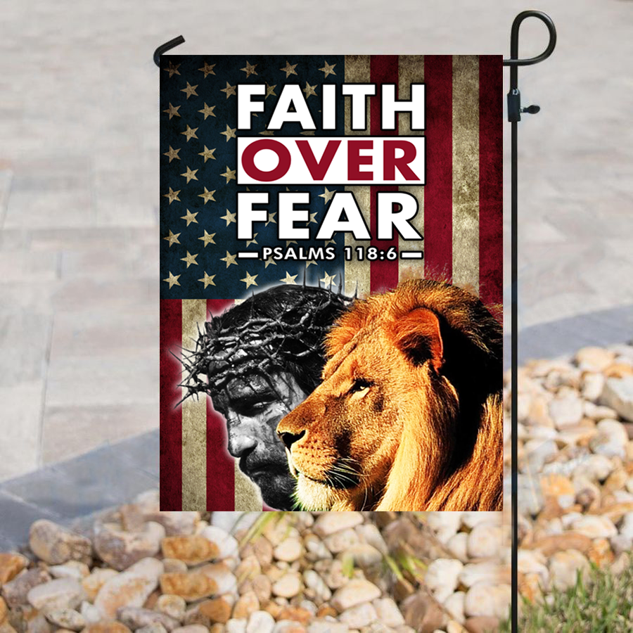 Faith Over Fear House Flag