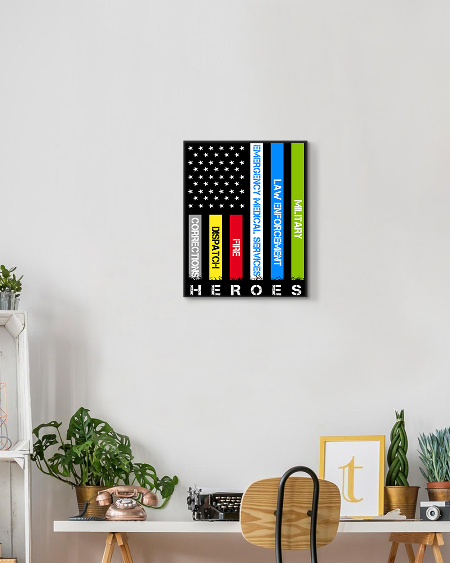 Heroes First Responder Deluxe Portrait Canvas 1.5in Frame