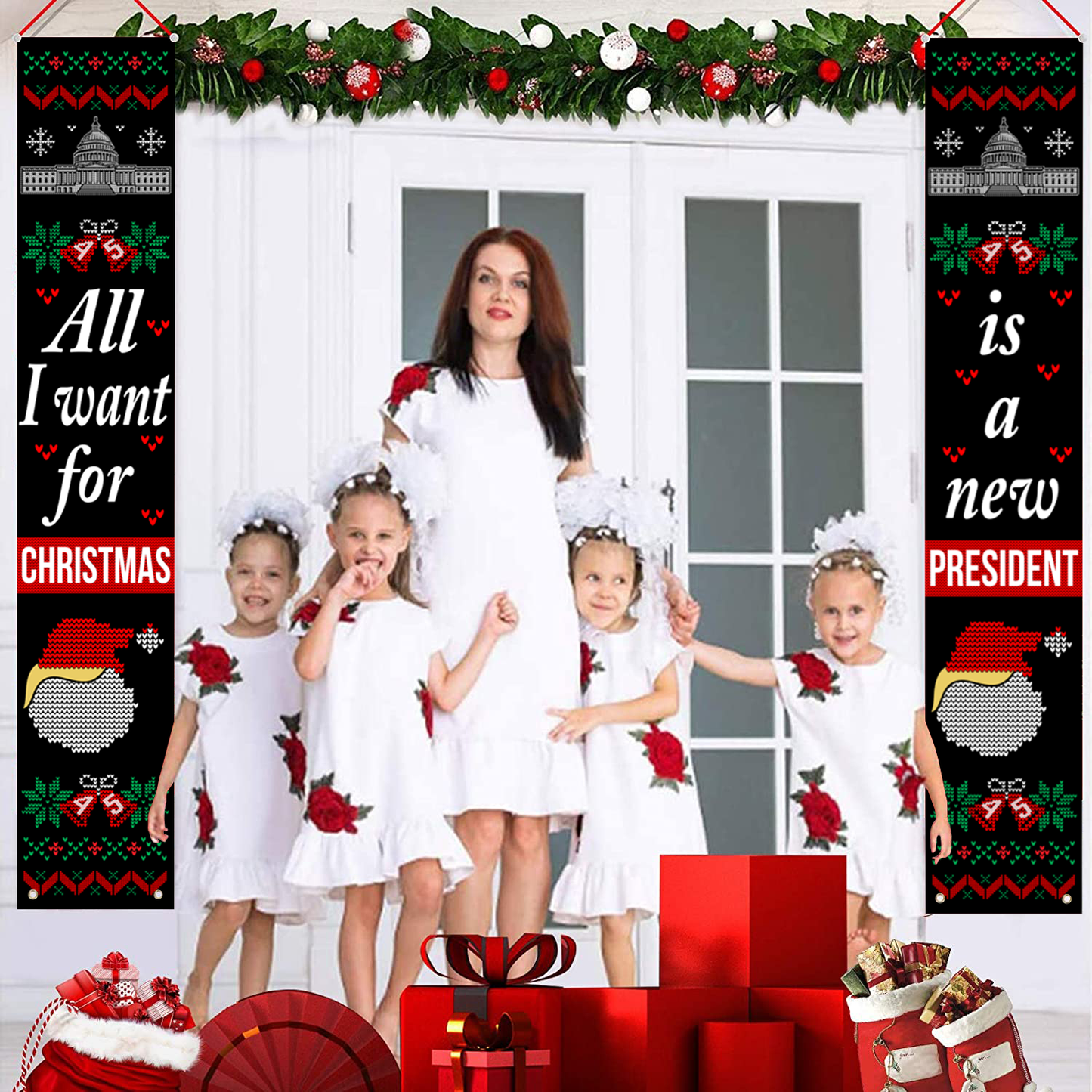 All I Want For Christmas Porch Yard Flag 1