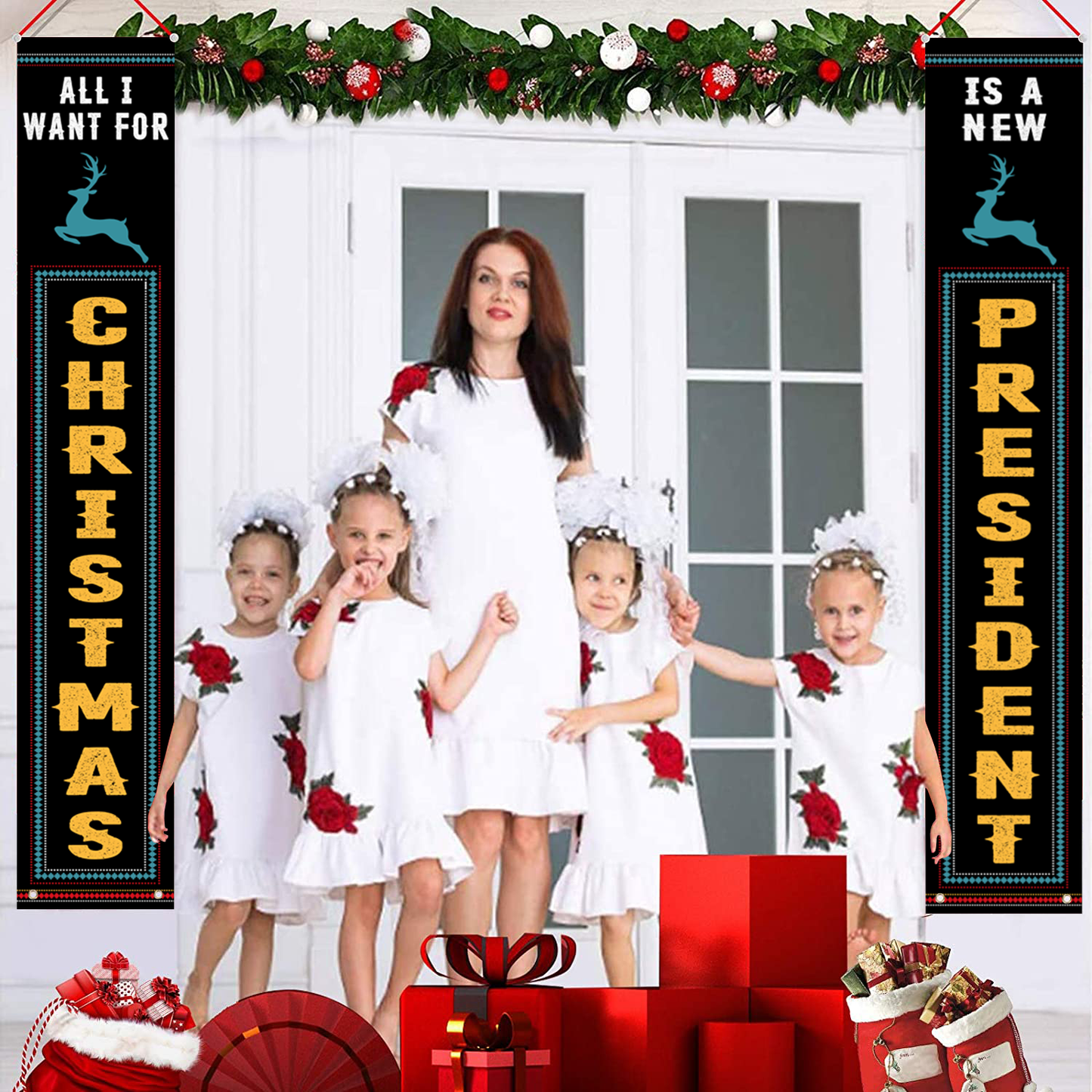 All I Want For Christmas Porch Yard Flag 3