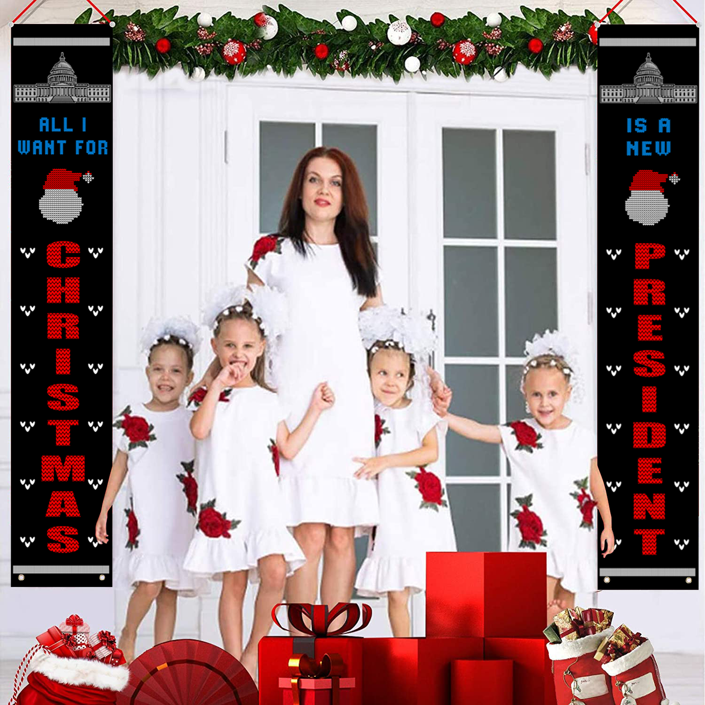 All I Want For Christmas Porch Yard Flag 2