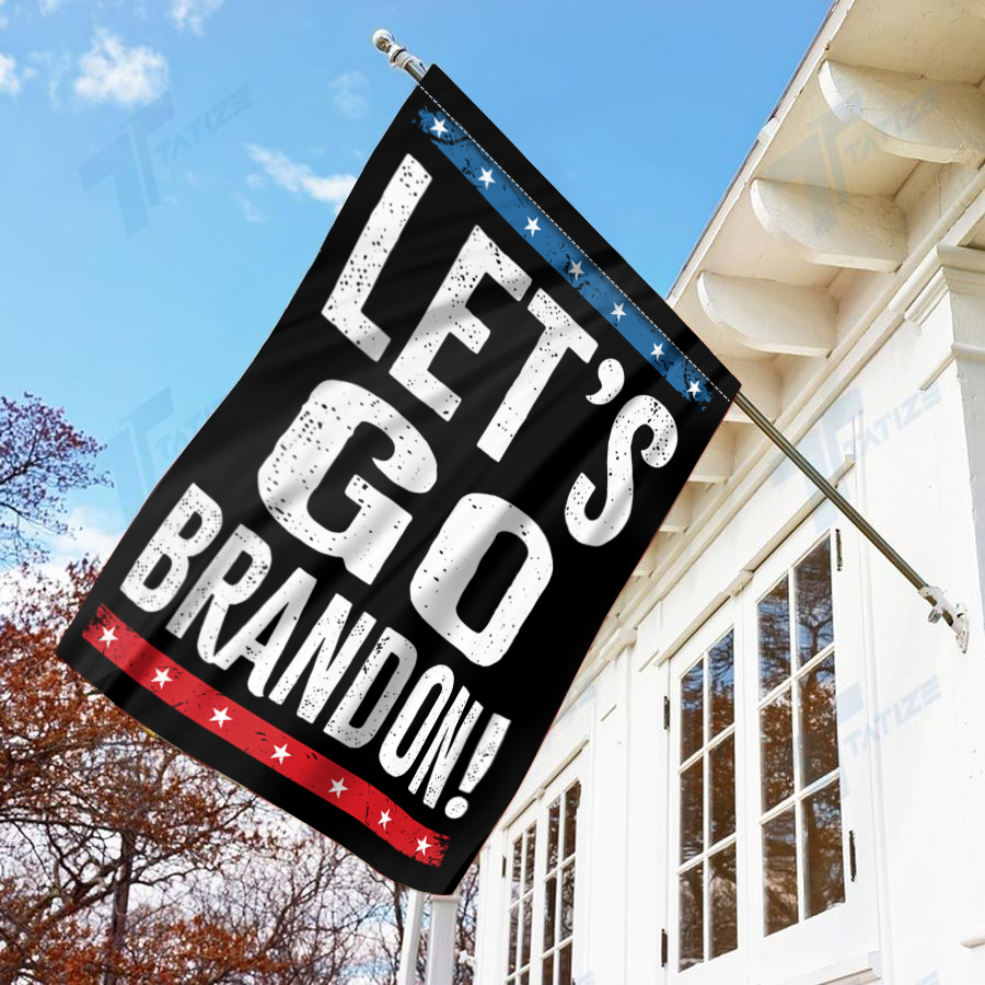 Stars and Stripes - Let's Go Brandon House Flag