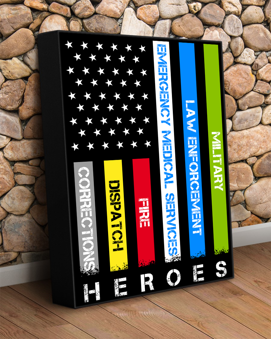 Heroes First Responder Deluxe Portrait Canvas 1.5in Frame