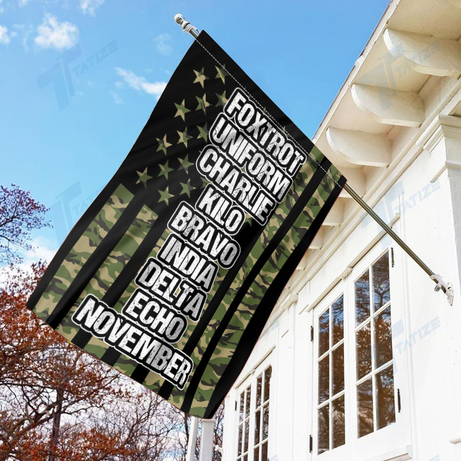 Foxtrot Uniform Charlie Kilo Phonetics House Flag
