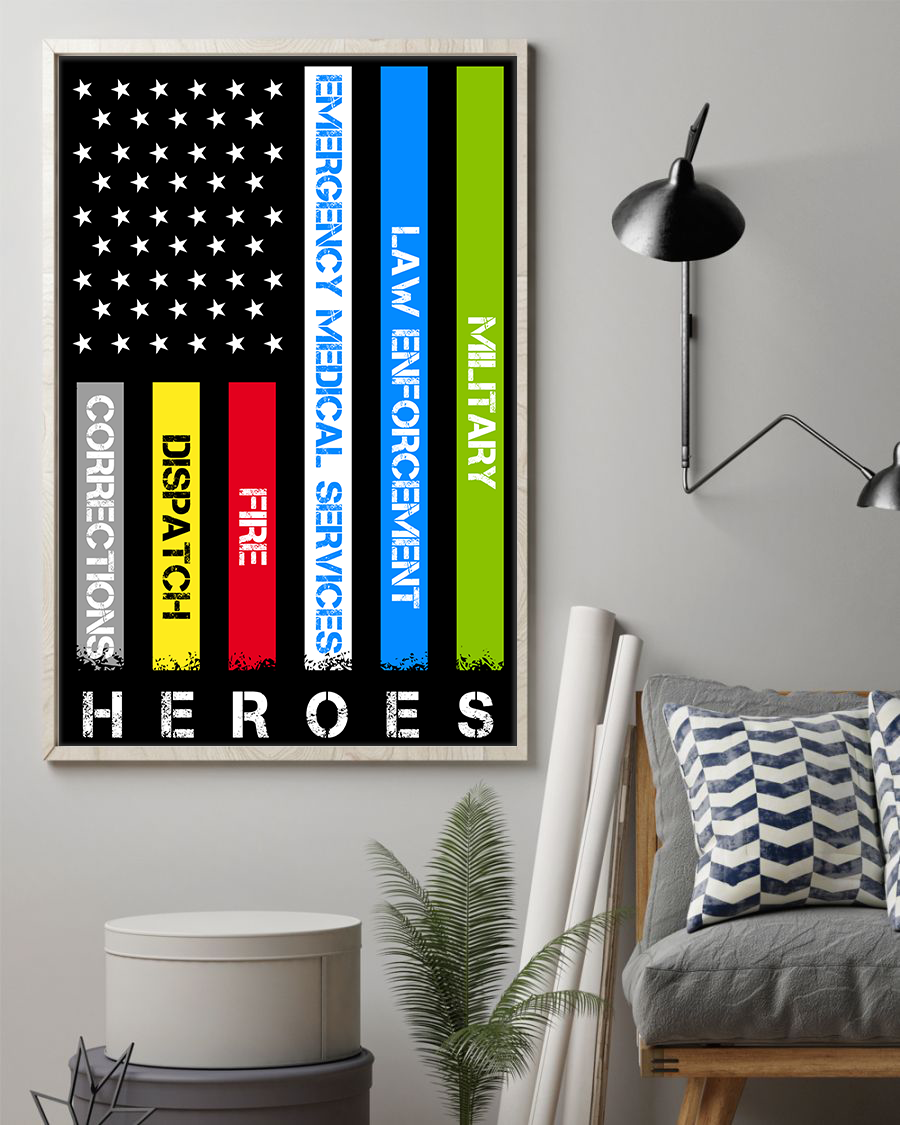 Heroes First Responder Deluxe Portrait Canvas 1.5in Frame