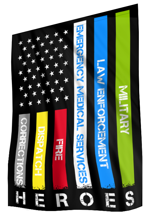 Heroes - First Responders House Flag