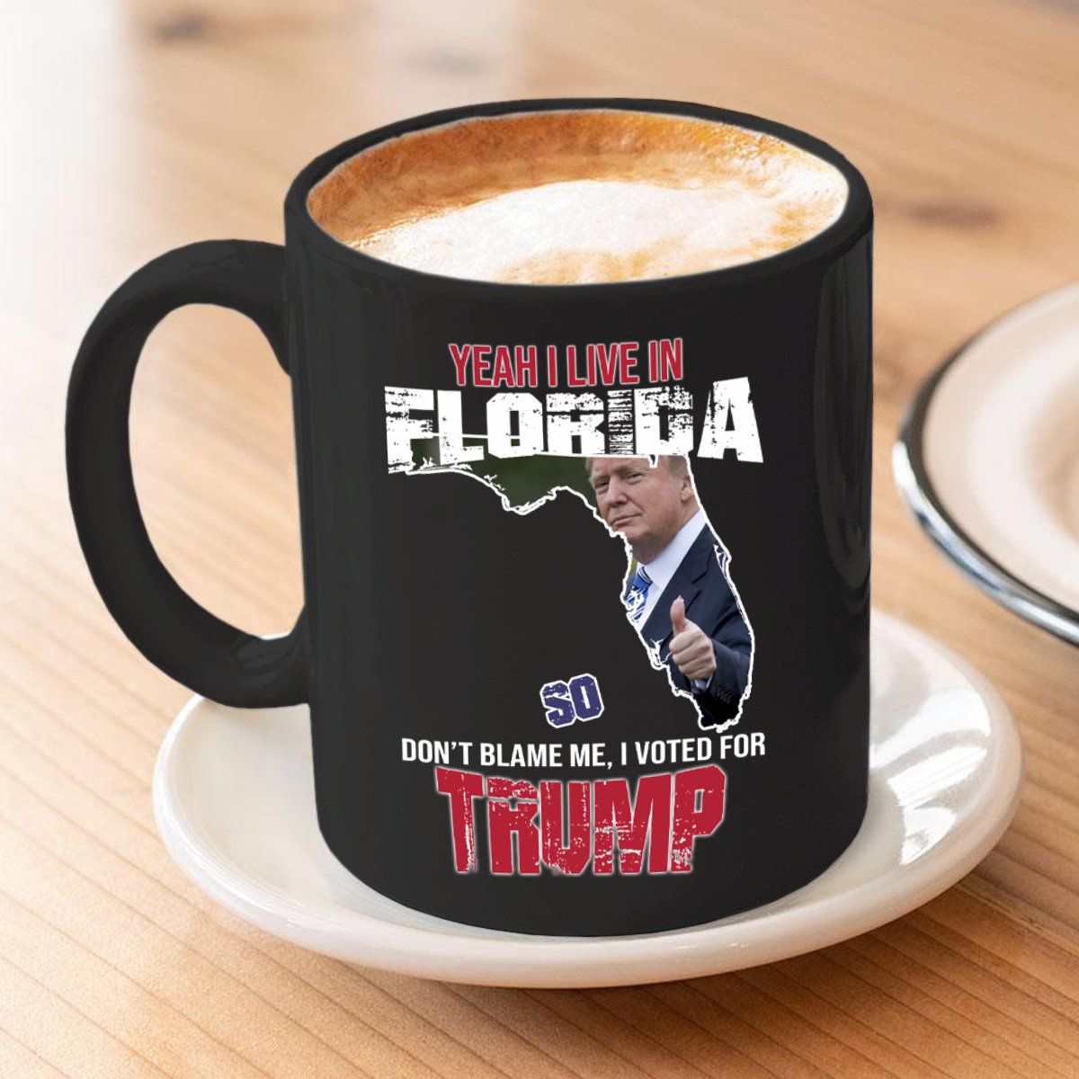 Yeah! I Live In Florida 11 oz. Black Mug