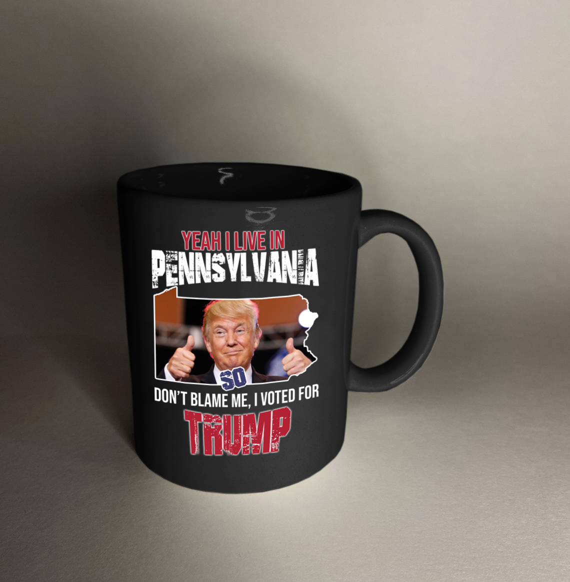 Yeah I Live in Pennsylvania 11 oz. Black Mug