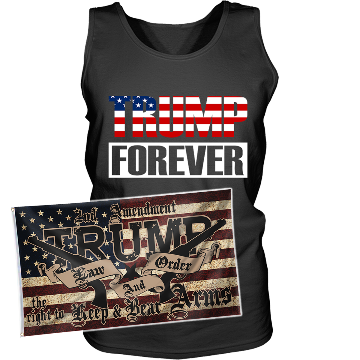 Trump Forever Apparel + 3x5' Trump LNO Flag