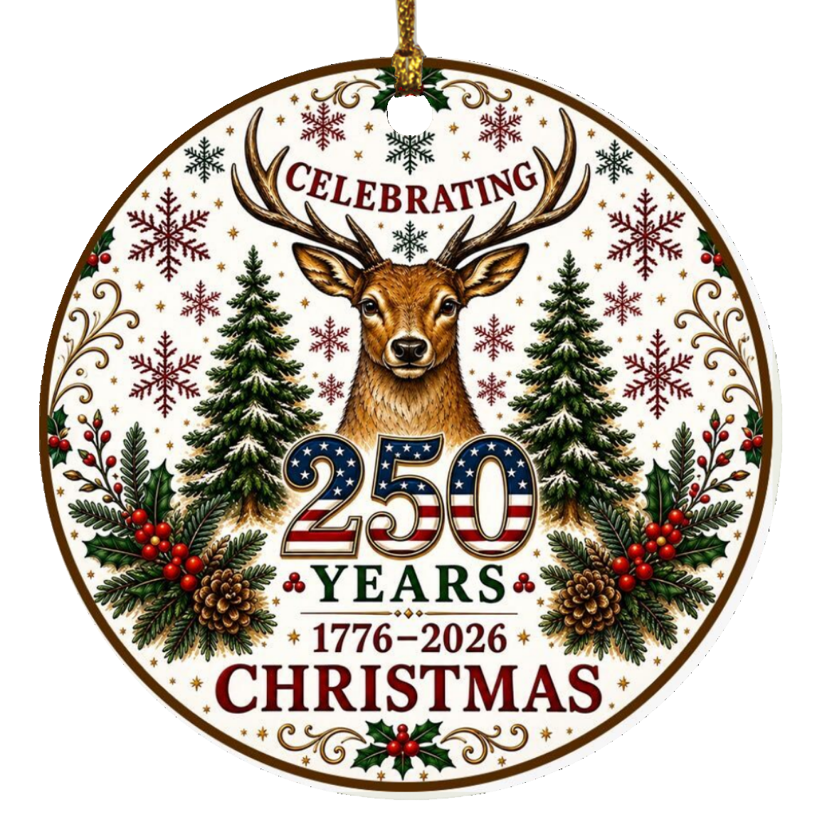 Celebrating 250 Years Circle Ornament