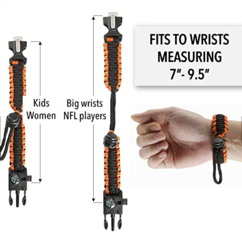 Survival Paracord Bracelet High Quality for Outdoor