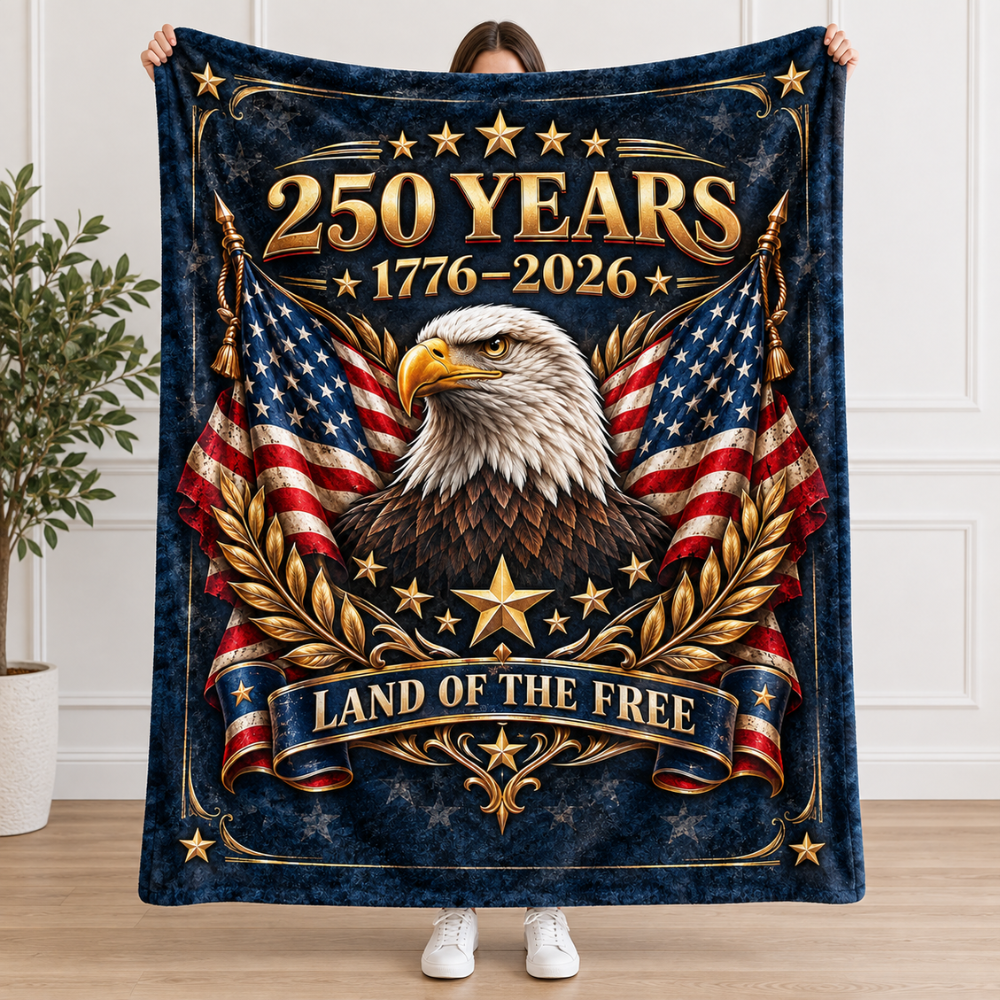 250 Years Land of the Free Blanket