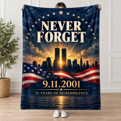 Never Forget 25 Years of Remembrance Blanket