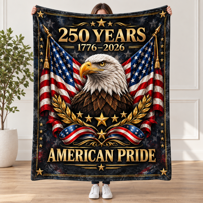 250 Years American Pride Plush Fleece Blanket