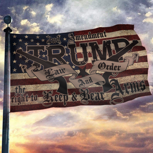 TRUMP 2020 Law and Order - 2A Guns FLAG