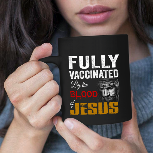 Fully Vaccinated v1 11 oz. Black Mug