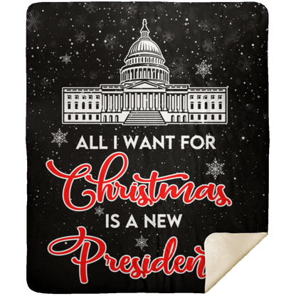 All I Want For Christmas Premium Mink Sherpa Blanket 4