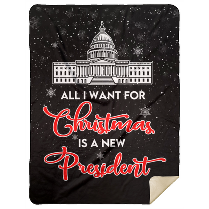 All I Want For Christmas Premium Mink Sherpa Blanket 4
