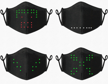 LED Voice Active Face Cover - Light Up Face Cover
