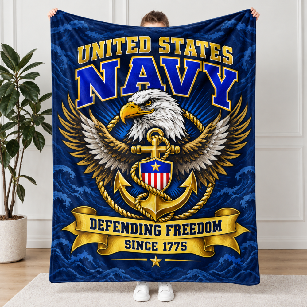 Defending Freedom Navy Blanket