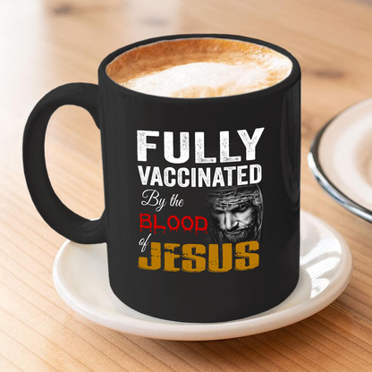 Fully Vaccinated v1 11 oz. Black Mug