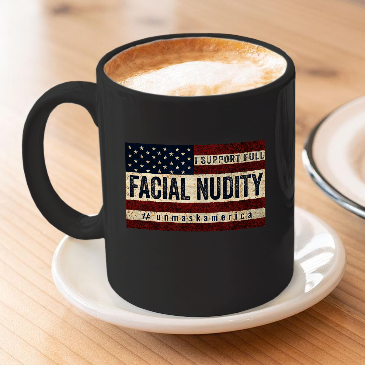 Unmask America  11 oz. Black Mug