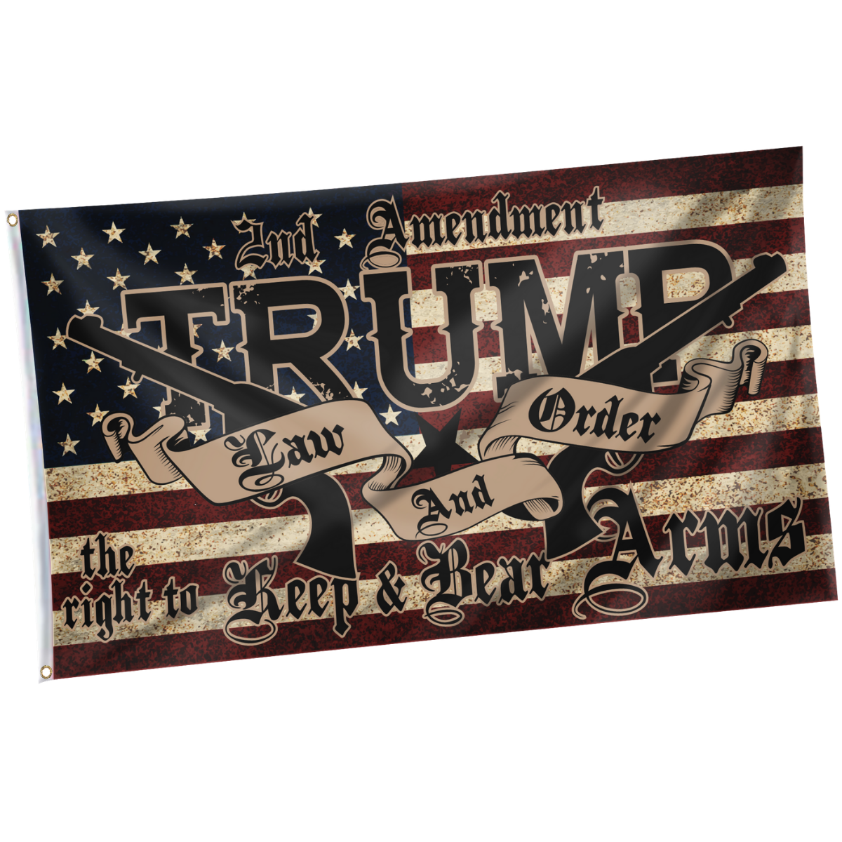 TRUMP 2020 LNO 2nd Amendment Flag