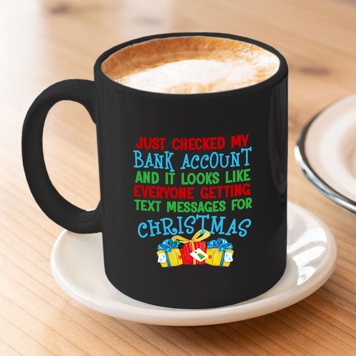 Text Messages For Xmas 11 oz. Black Mug