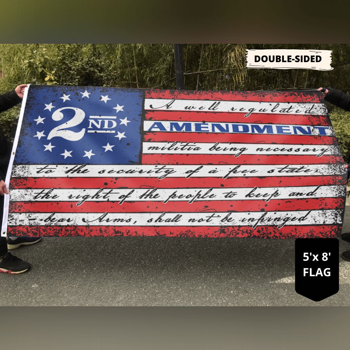 This Well Defend 2nd Amendment Vintage American 4x6' and 5x8' Flag