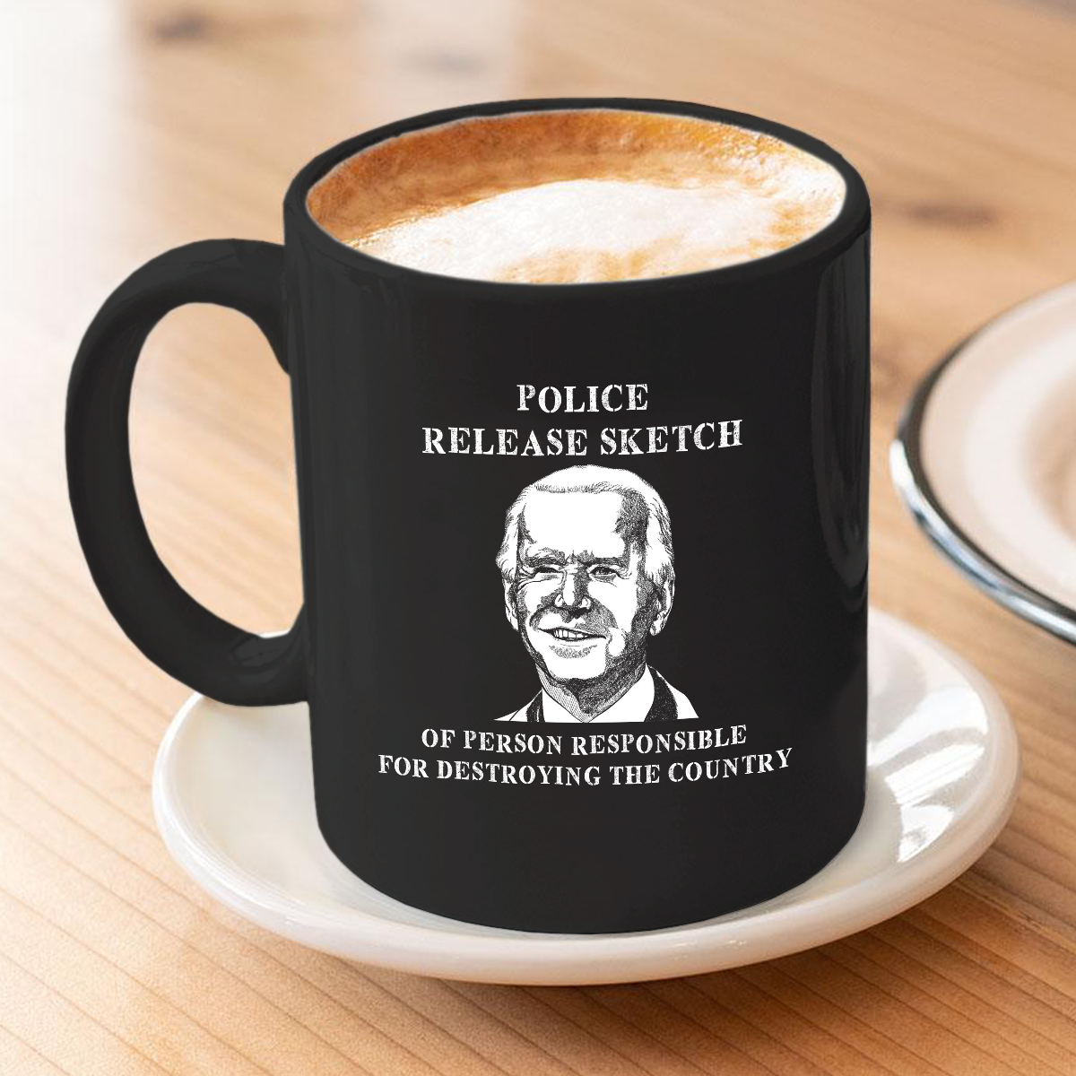 Police Sketch 11 oz. Black Mug